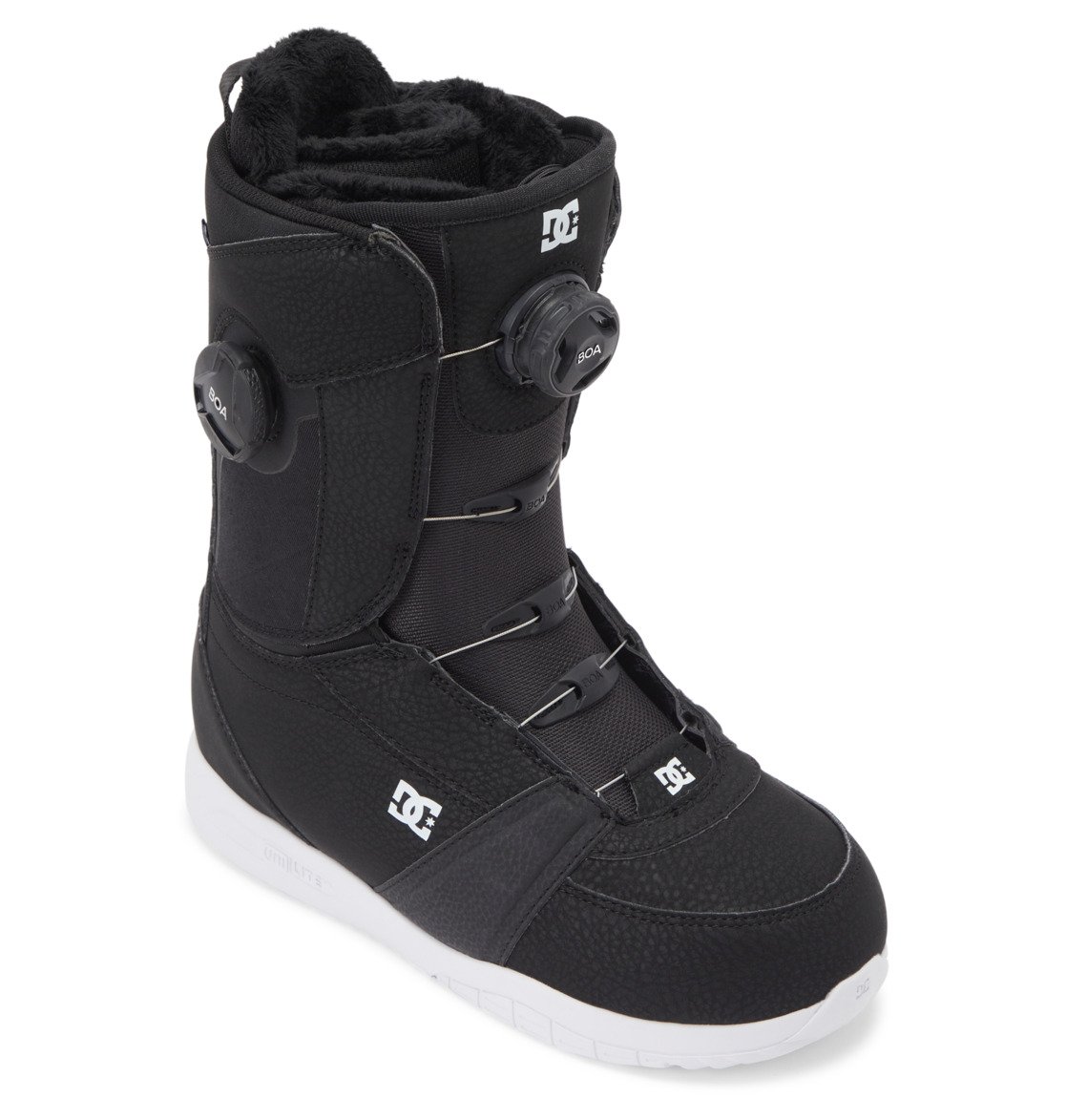 Bottes De Snowboard DC Lotus Step On Boa 2024 - Taille 9 Femme, Noir Et Blanc, Fermeture BOA